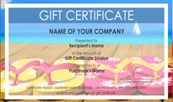 travel gift certificate template free
