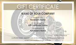 Auto Repair and Maintenance Gift Certificate Templates | Easy to Use